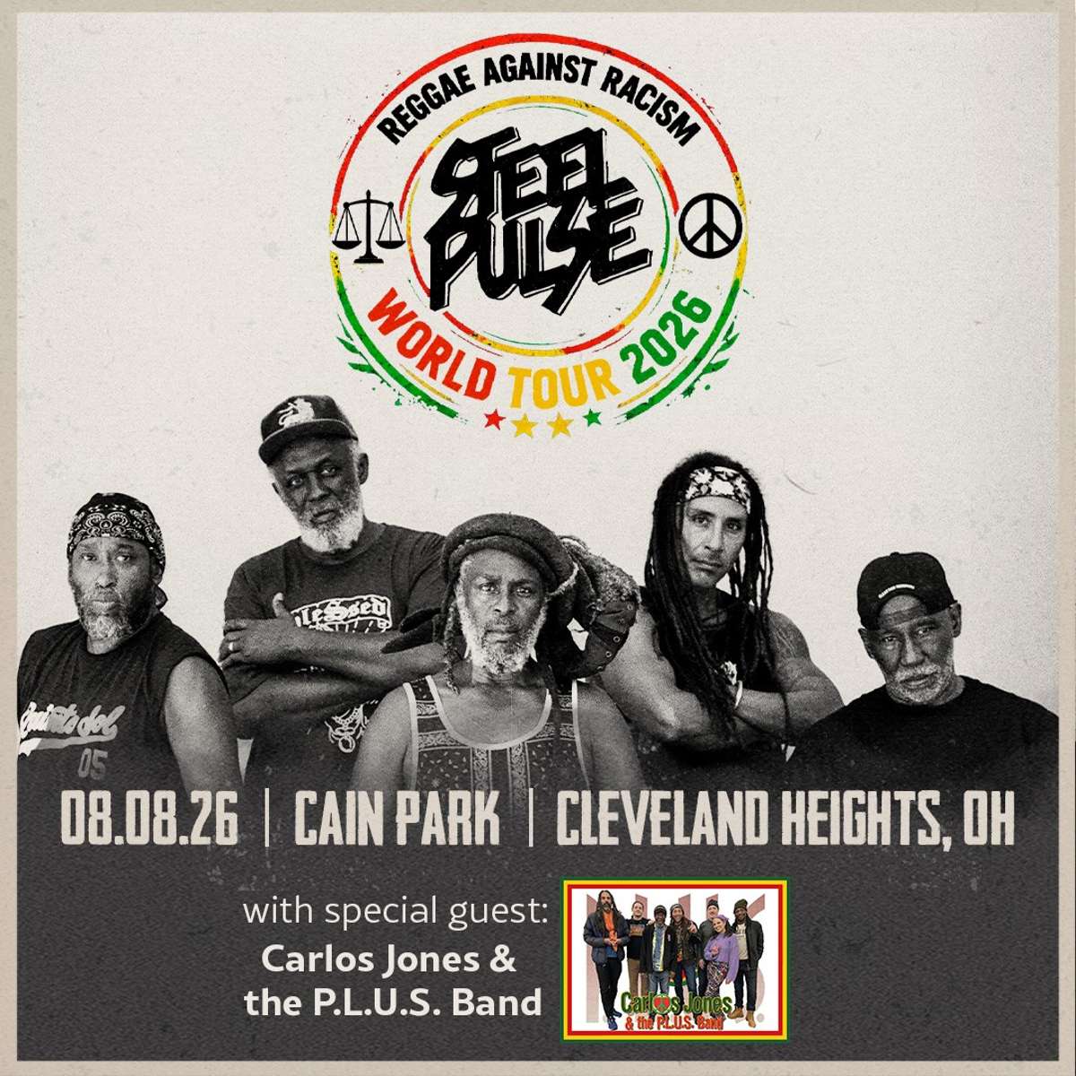 Steel Pulse with special guests Carlos Jones & The PLUS Band